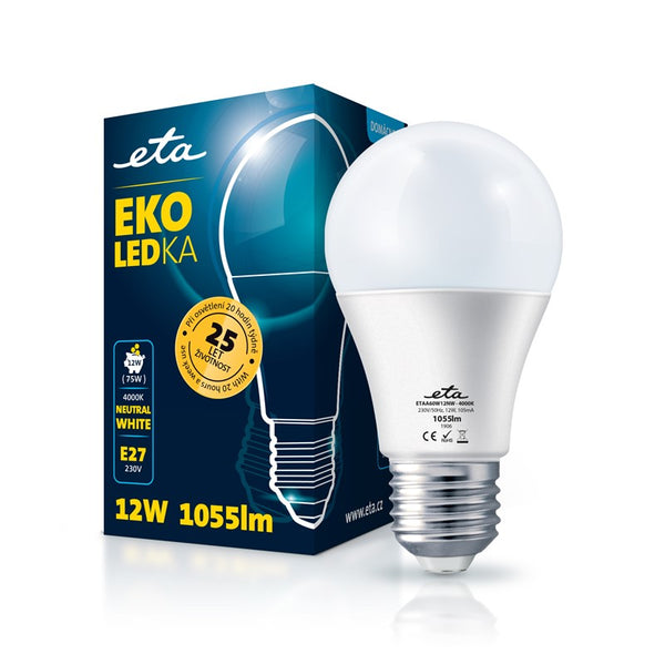 LED Bulb ETA EKO LEDka classic 12W, E27, neutral white (A60W12NW)