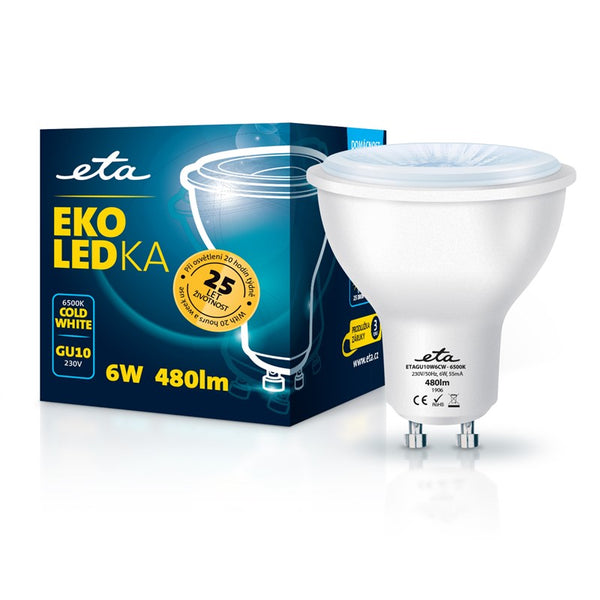 LED Bulb ETA EKO LEDka spot 6W, GU10, cool white (GU10W6CW)