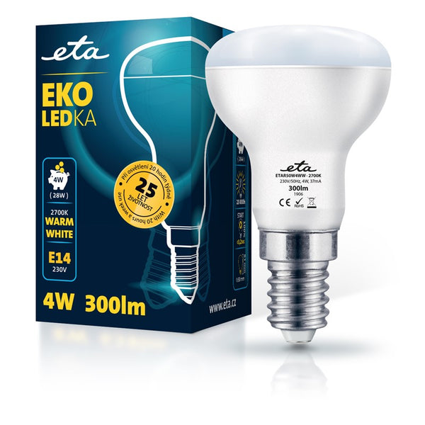 LED Bulb ETA EKO LEDka reflector 4W, E14, warm white (R50W4WW)