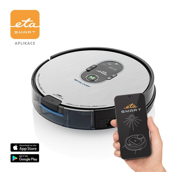 Robotic vacuum cleaner ETA Falco Smart 251590000 black/silver color