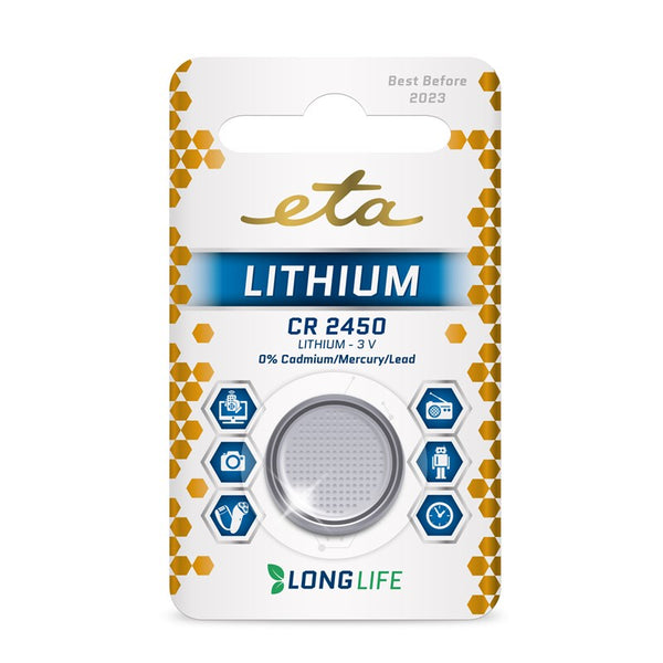 Lithium battery ETA PREMIUM CR2450, blistr 1 pc. (CR2450LITH1)